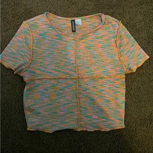 DIVIDED multi color crop top